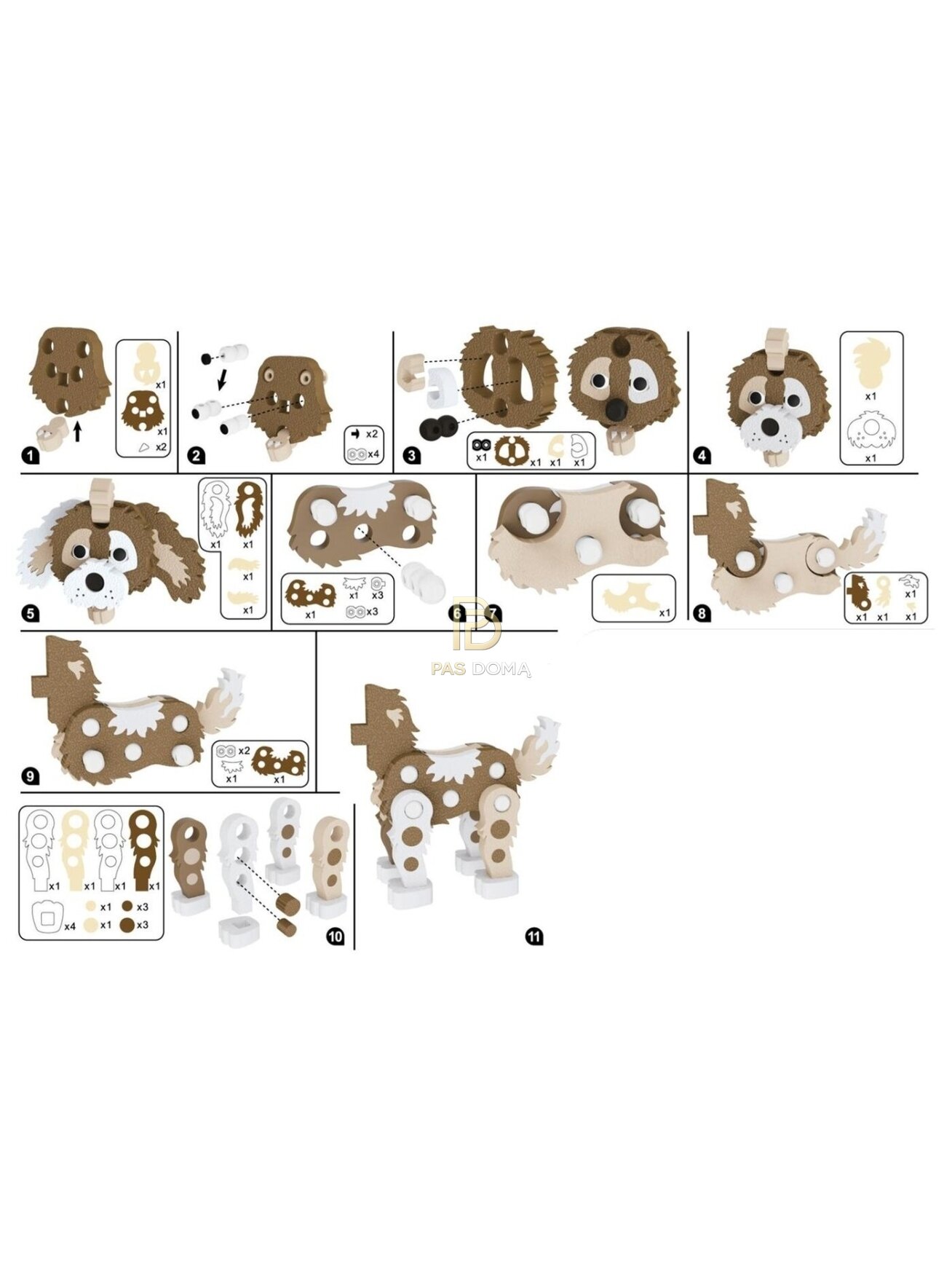3D dėlionė „Šuniukas“ – 55 detalės 2