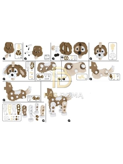3D dėlionė „Šuniukas“ – 55 detalės 2