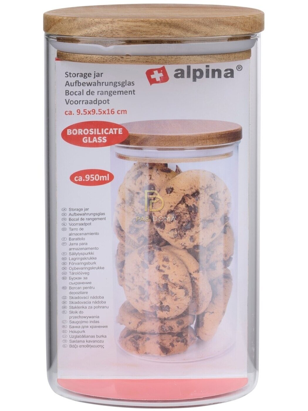 ALPINA maisto laikymo indelis 950 ml su dangteliu 1