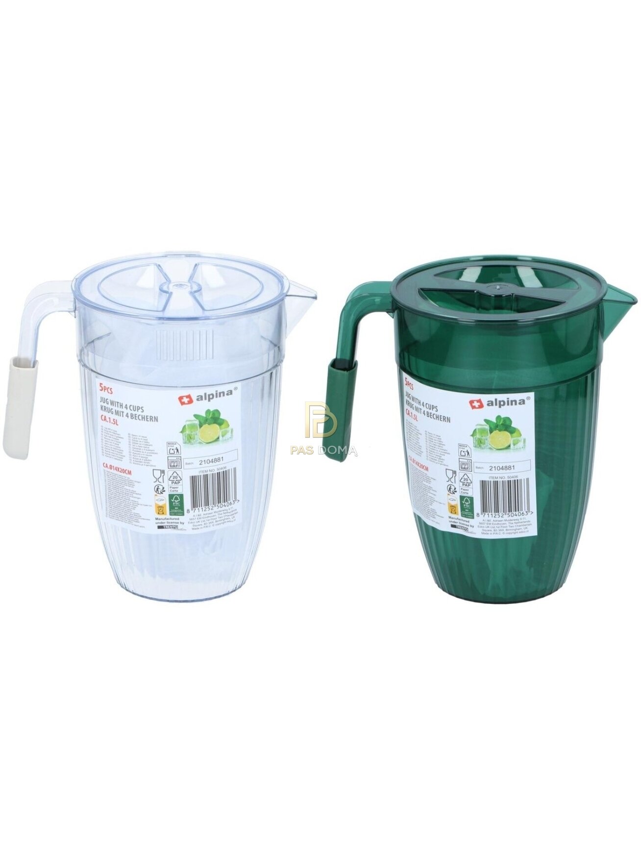 ALPINA Grafinas su 4 Puodeliais 1,5 l