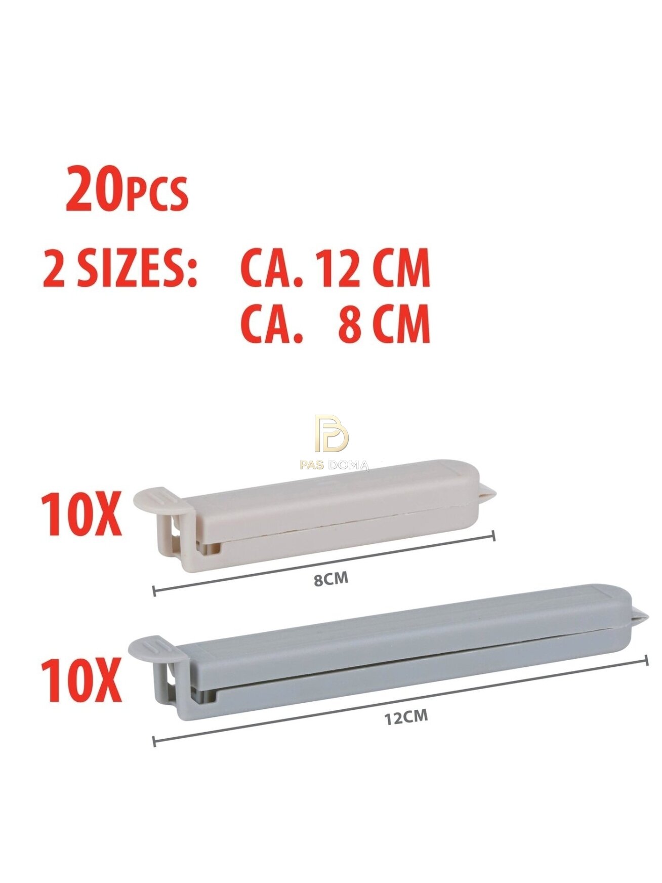 ALPINA Maišelių Užspaudėjai – 20 vnt. (12 cm ir 8 cm) 7