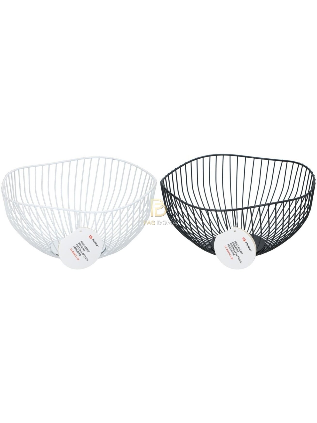 ALPINA vaisių dubuo Ø26 cm, juodas / baltas