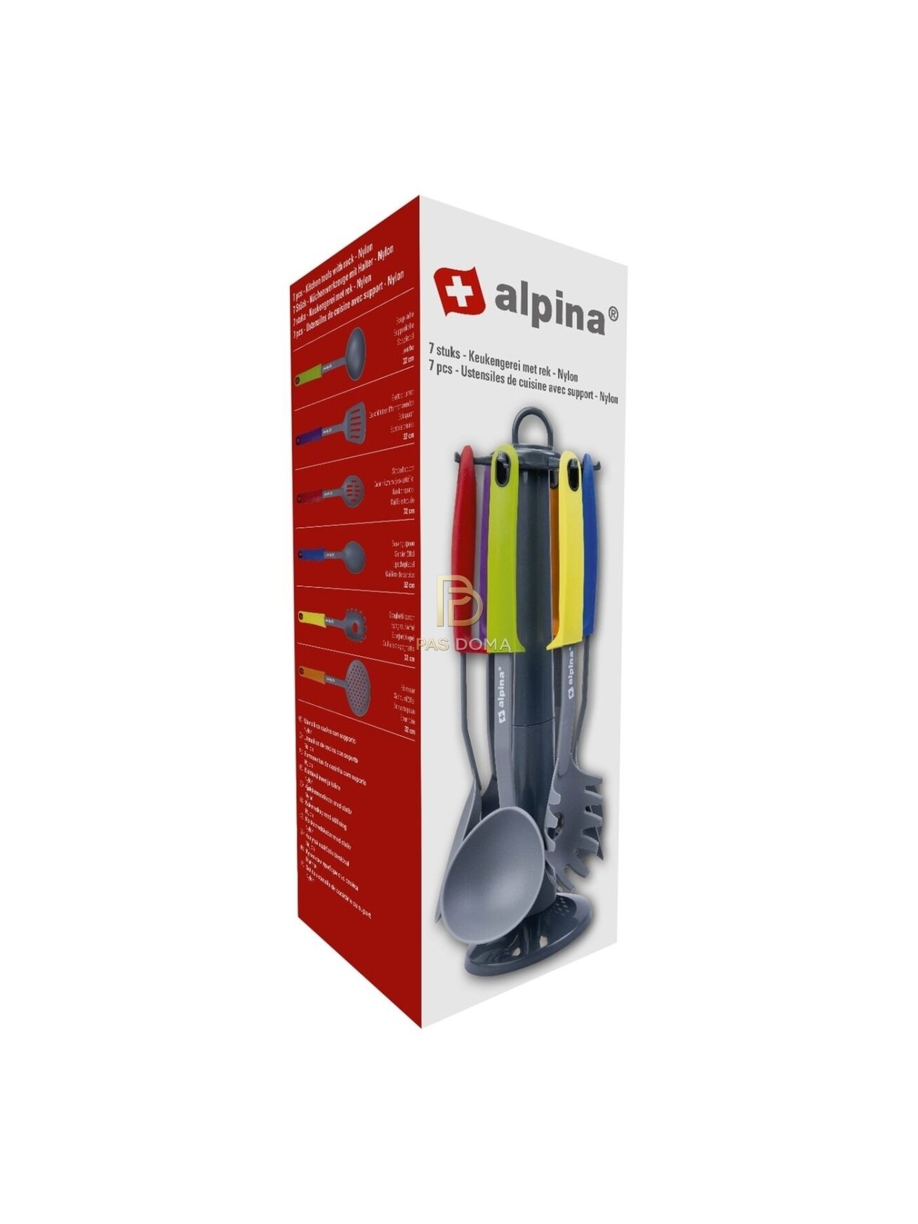 ALPINA Virtuvės Įrankių Rinkinys su Stovu 33,5 cm 4