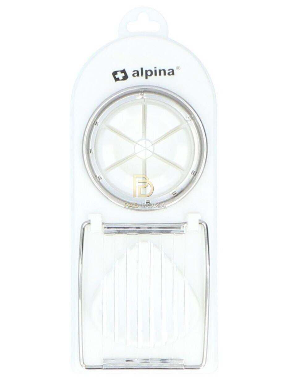 ALPINA Kiaušinių Pjaustyklė 2-in-1 Balta (21 x 8,5 x 3 cm)