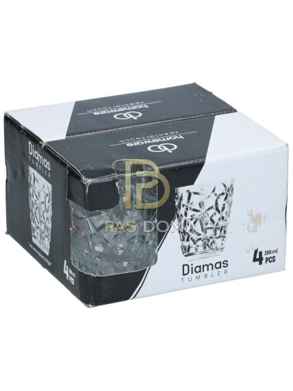Diamas stiklinių rinkinys – 4 vnt. (280 ml) 2