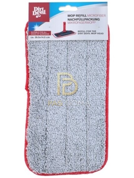 DIRT DEVIL mikropluošto šluotos atsarginė šluostė 28,5 × 14,5 cm 2