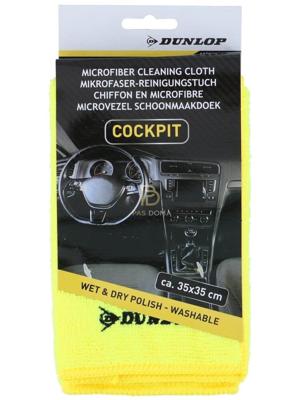 DUNLOP mikropluošto šluostė automobilio salonui 35 × 35 cm, 250 GSM 1