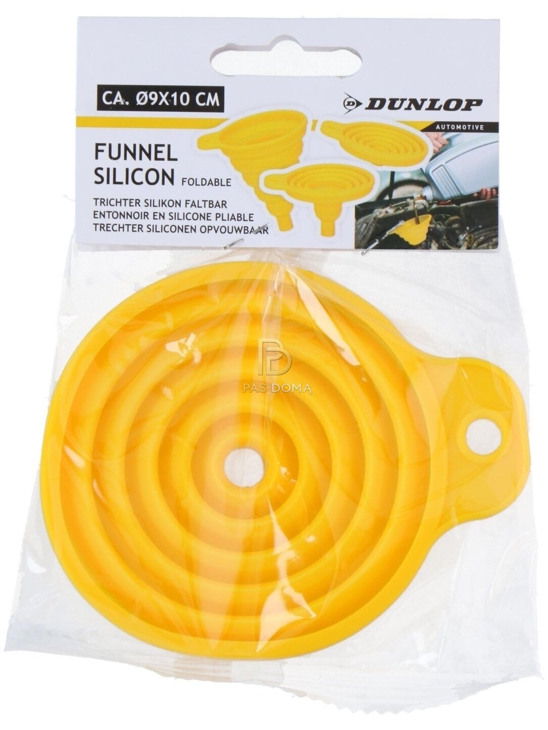 DUNLOP sulankstomas silikoninis piltuvėlis, geltonas 2