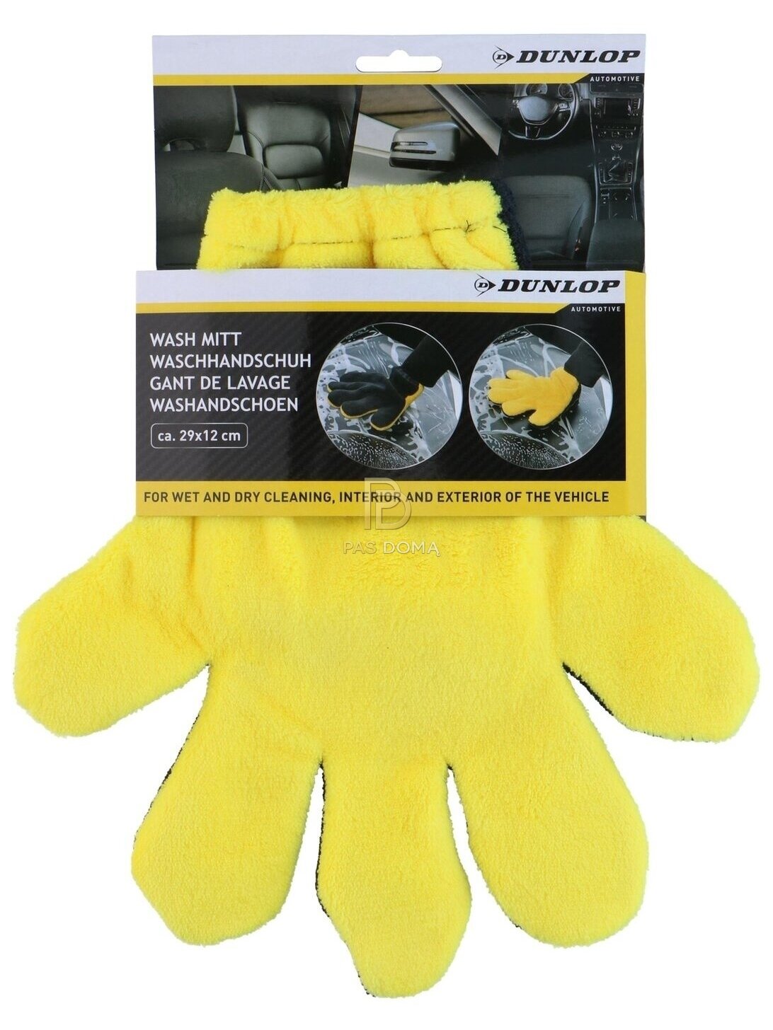 DUNLOP automobilio plovimo pirštinė 29 × 12 cm, geltona 4