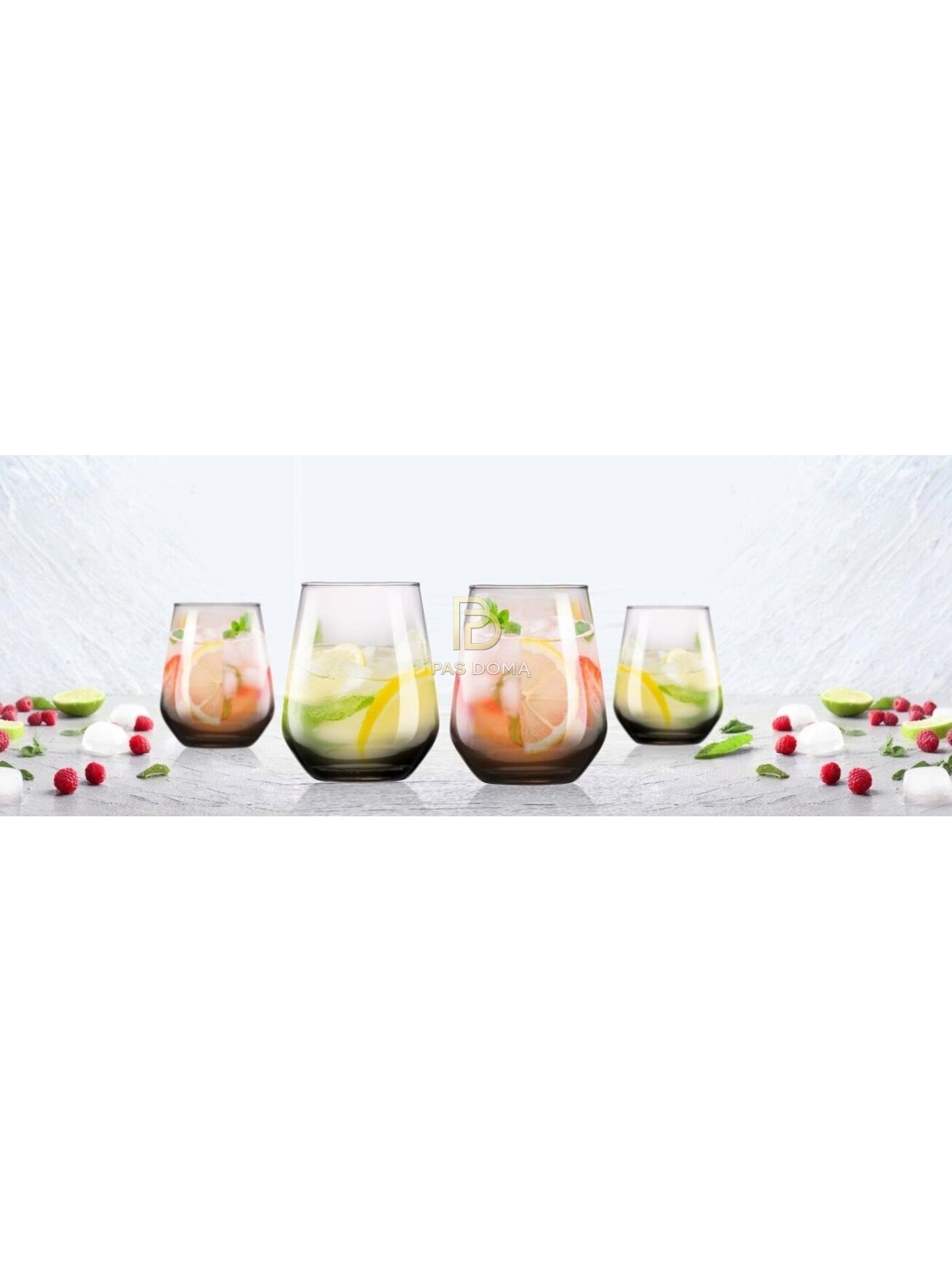 Dūminio atspalvio stiklinių rinkinys – 4 vnt. (450 ml) 2