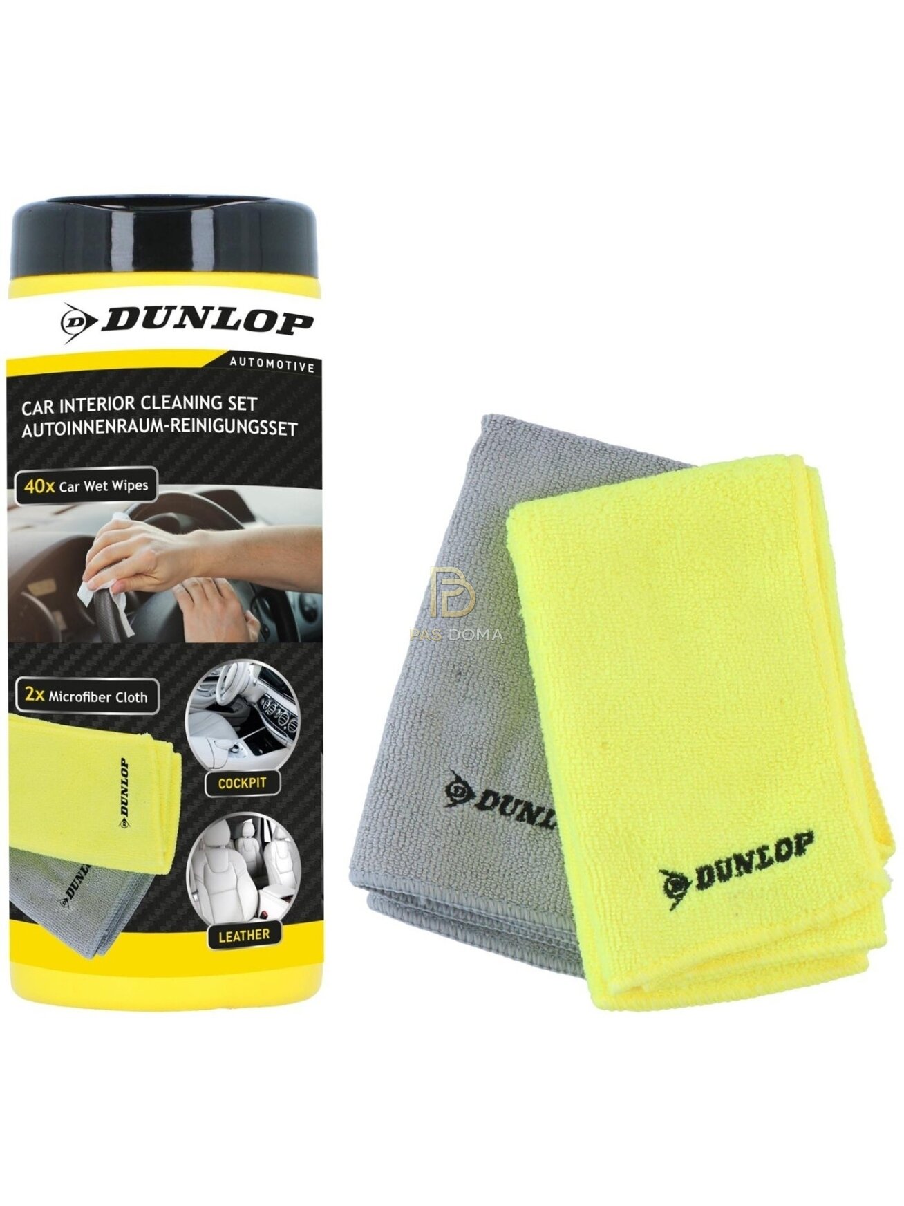 DUNLOP Automobilio salono valymo šluostė 35 x 35 cm, 250 GSM