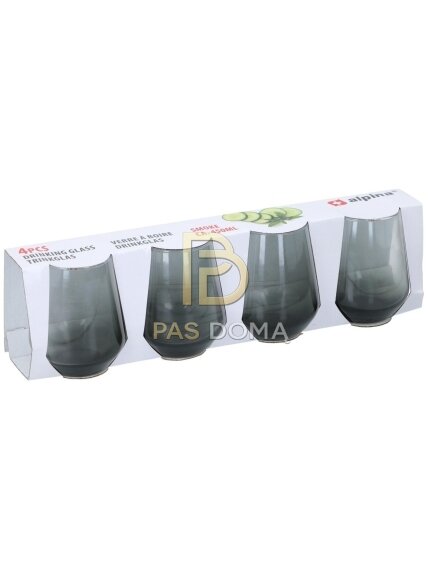 Dūminio atspalvio stiklinių rinkinys – 4 vnt. (450 ml)
