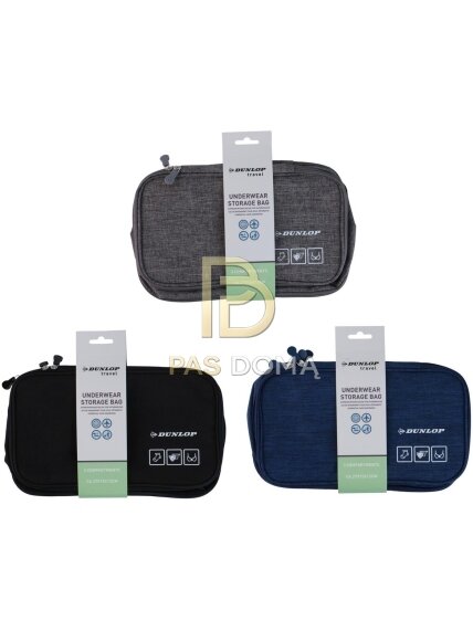 DUNLOP apatinių drabužių ir aksesuarų kelioninis organizatorius 28 × 16 × 9,5 cm