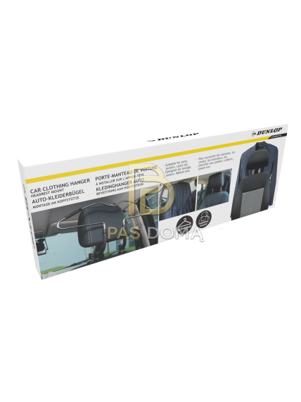 DUNLOP drabužių pakaba automobiliui, tvirtinama prie galvos atramos 4