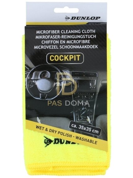 DUNLOP mikropluošto šluostė automobilio salonui 35 × 35 cm, 250 GSM 1