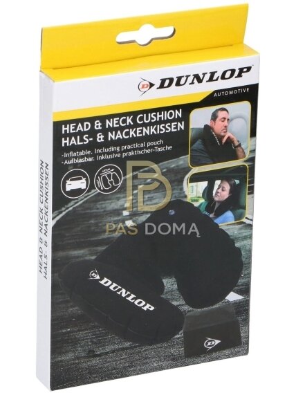 DUNLOP pripučiama galvos ir kaklo pagalvėlė, juoda 130 × 150 mm 1