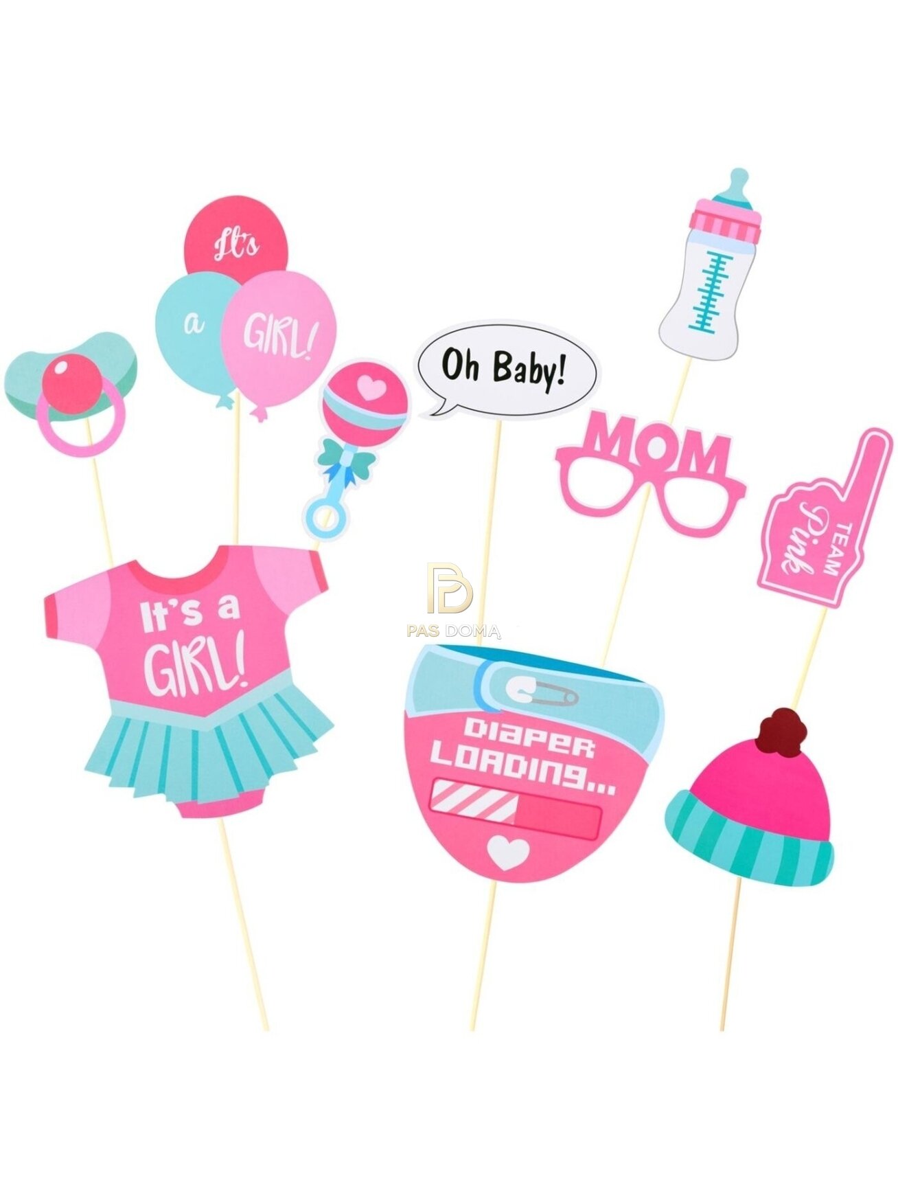Foto rekvizitų rinkinys „Baby Girl“ - 10 vnt.