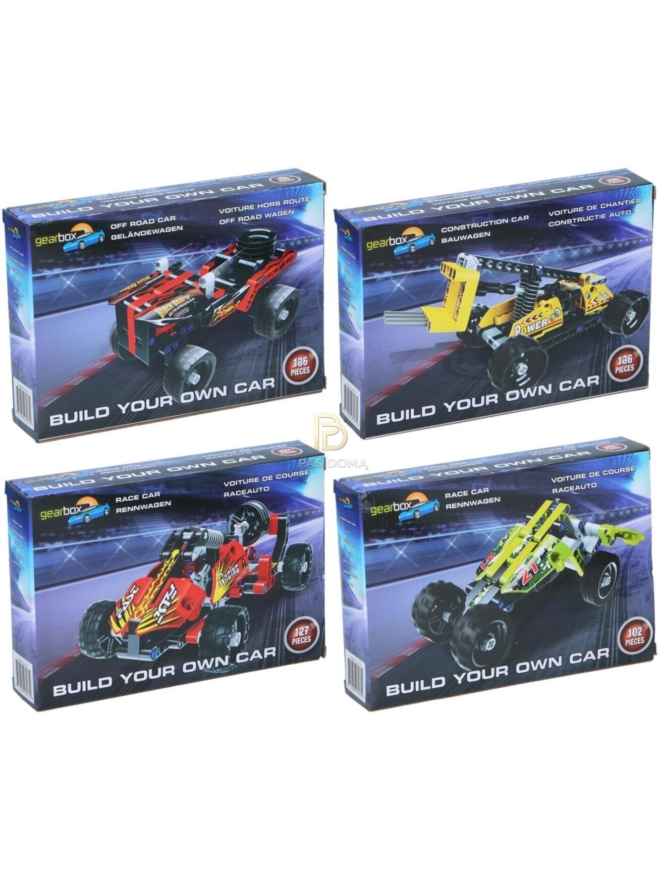 GEARBOX konstruojamas statybinės technikos automobilis (4 modeliai)