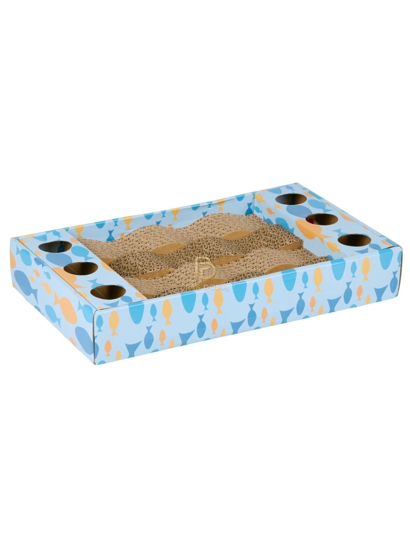 Interaktyvi draskyklė katėms su 2 žaidimų kamuoliukais 35 × 22 × 5 cm