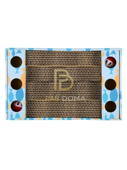 Interaktyvi draskyklė katėms su 2 žaidimų kamuoliukais 35 × 22 × 5 cm 1