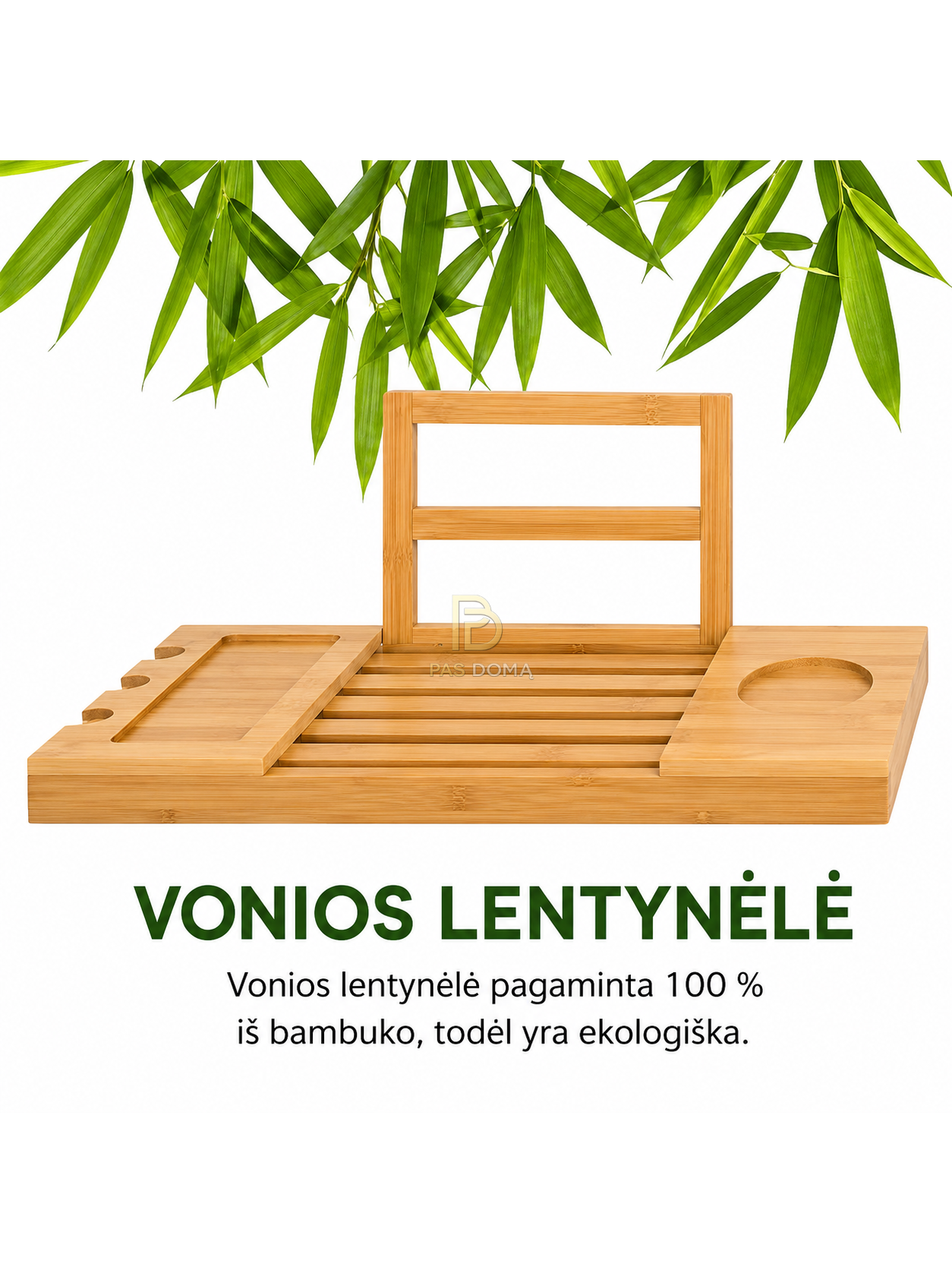 Ištraukiama vonios lentyna 50–92 × 18 × 4 cm 4