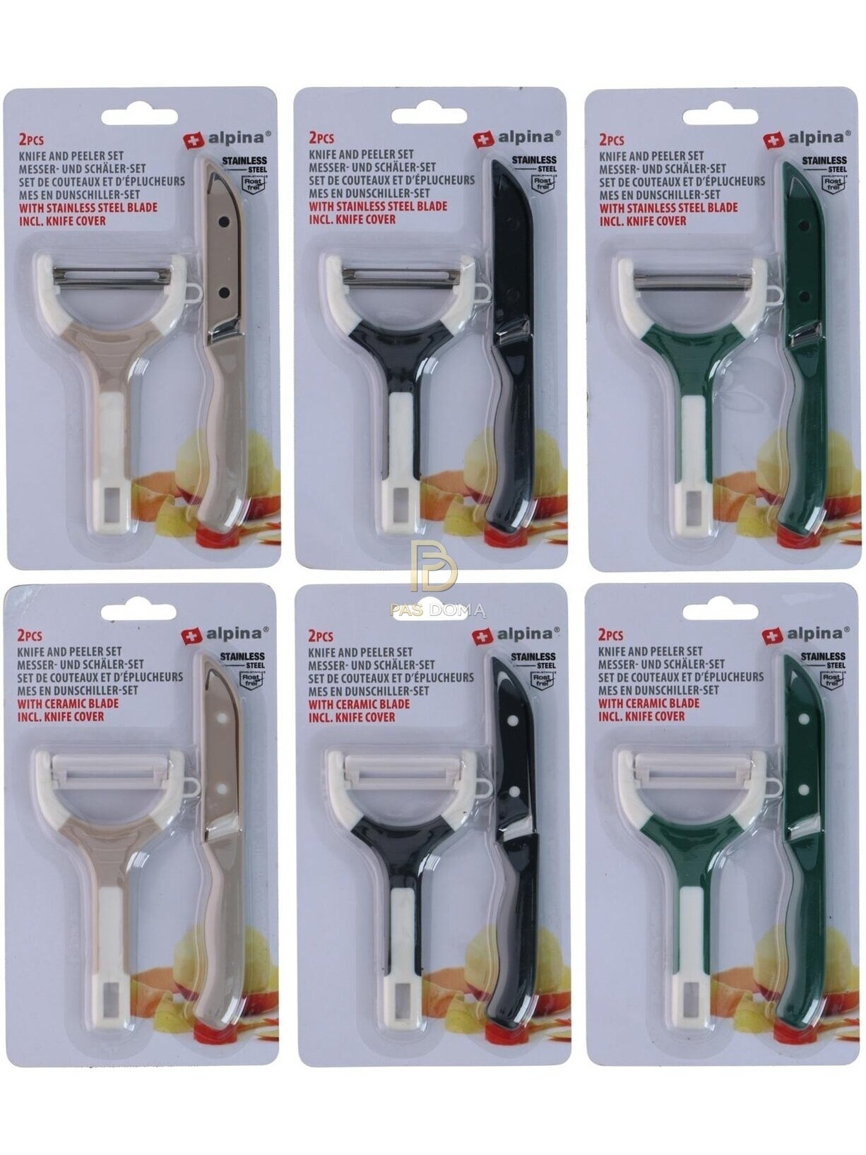 Peilio ir skustuko rinkinys 13 / 16 cm