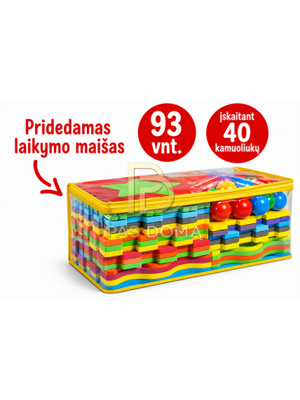 Putplasčio kamuoliukų baseinas su 40 kamuoliukų 4