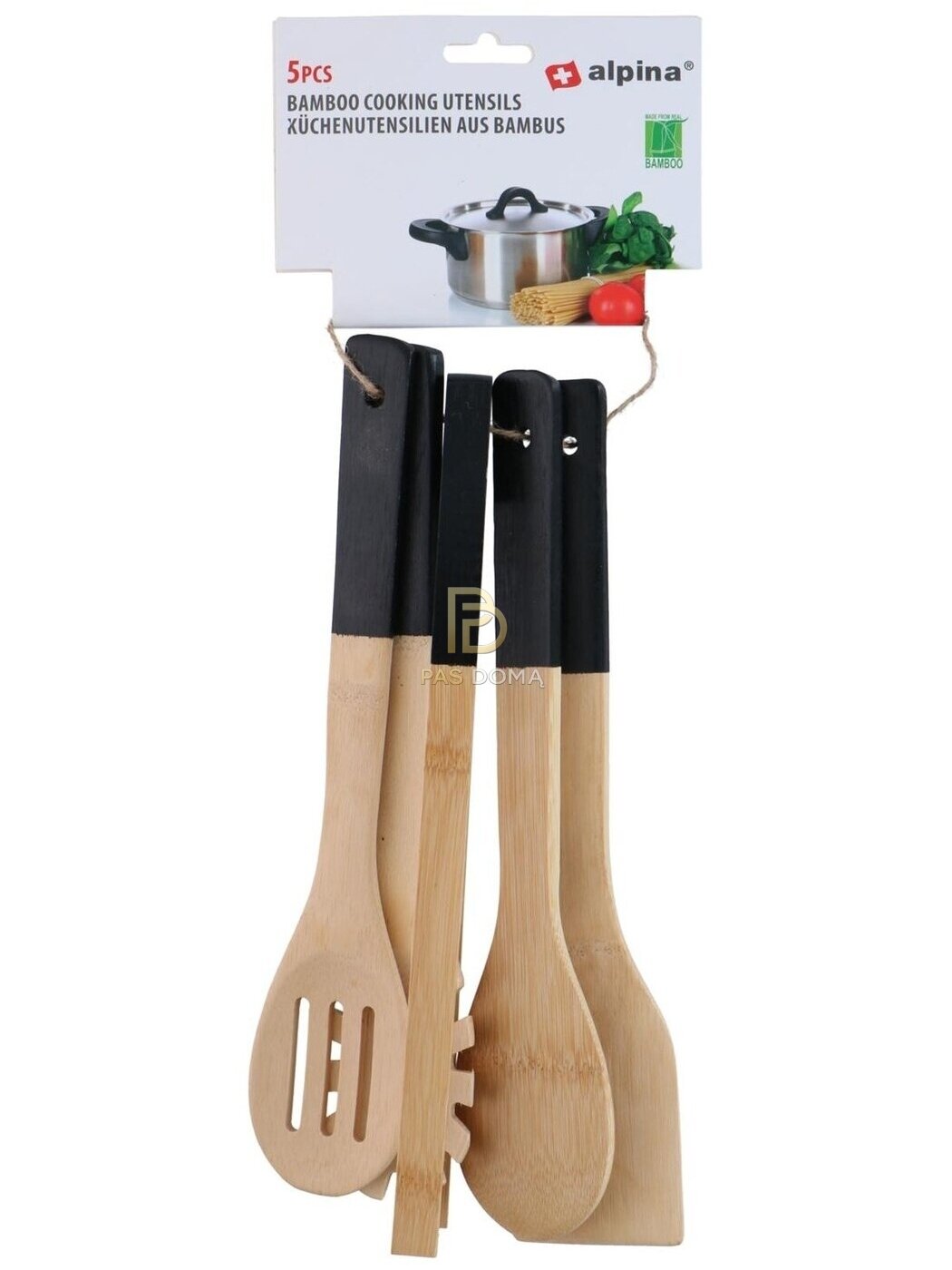 Bambukinių virtuvės įrankių rinkinys 30 cm 5