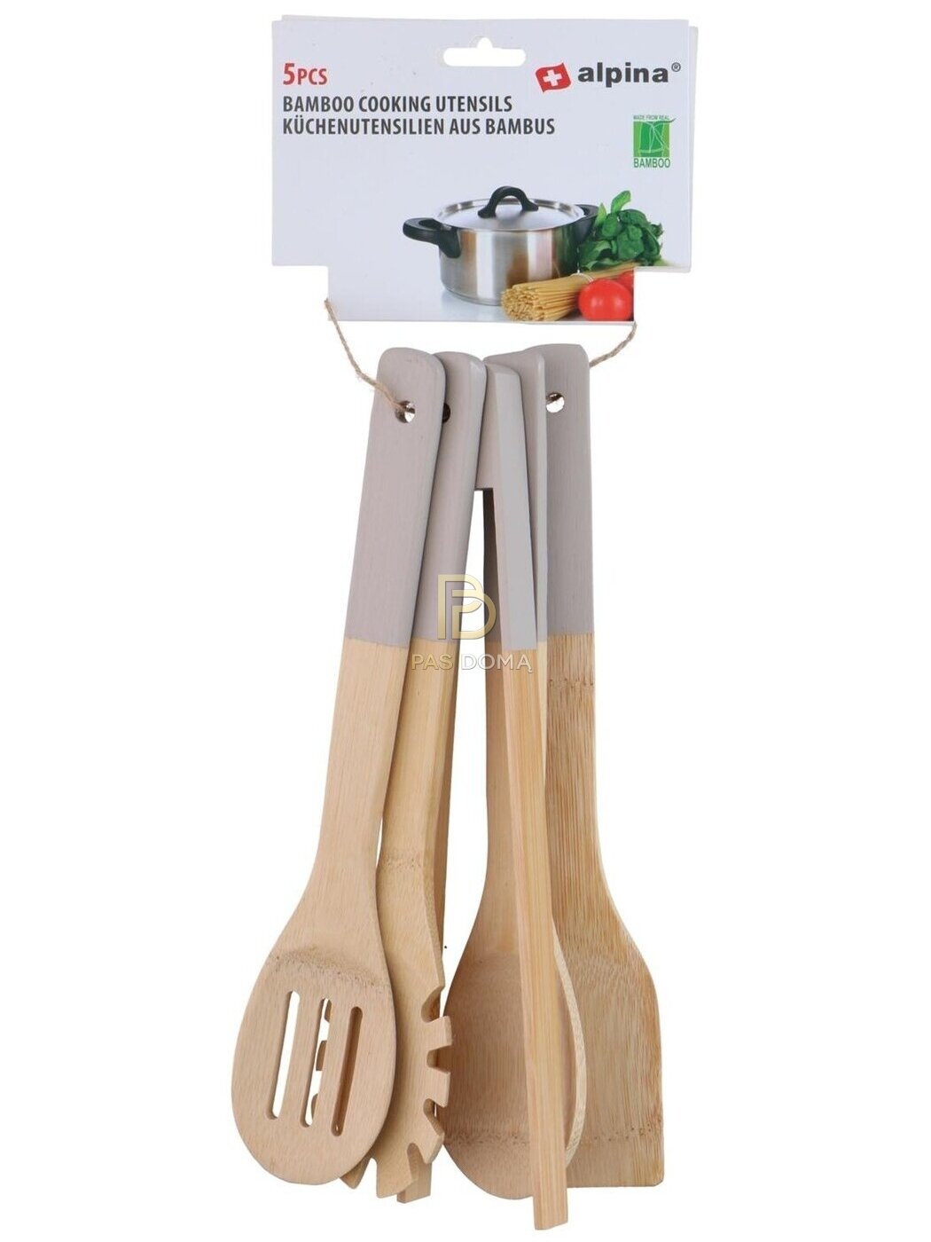 Bambukinių virtuvės įrankių rinkinys 30 cm 7