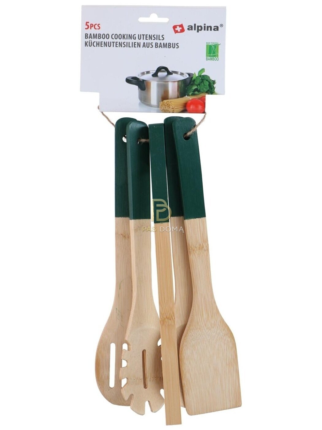 Bambukinių virtuvės įrankių rinkinys 30 cm 9