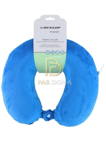 DUNLOP kelioninė pagalvė su „Memory Foam“ atminties putomis 34 × 29 cm 4
