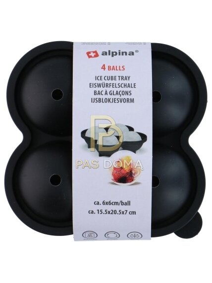 ALPINA Ledo Rutuliukų Forma – 4 Dideliems Ledo Kamuoliukams 8