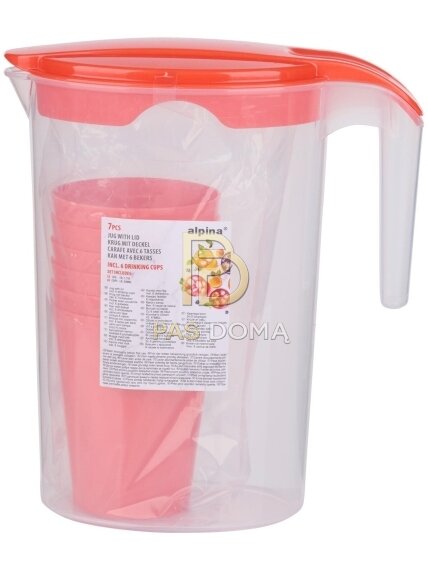 ALPINA Ąsotis su Puodeliais 1,75 l / 300 ml (10 x 20 x 22 cm) 4