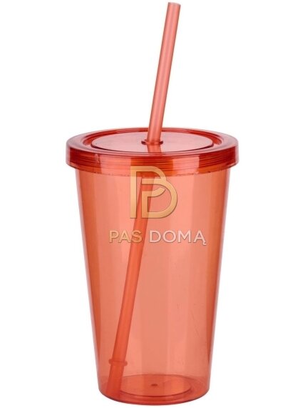 ALPINA Gėrimų Puodelis 500 ml su Šiaudeliu 2
