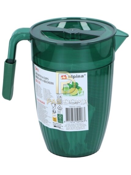 ALPINA Grafinas su 4 Puodeliais 1,5 l 2
