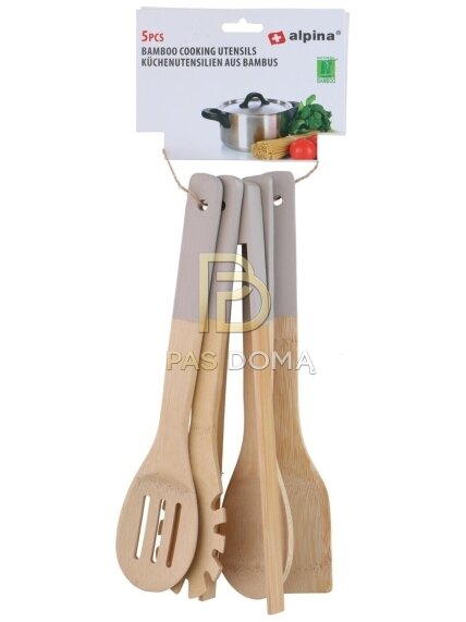 Bambukinių virtuvės įrankių rinkinys 30 cm 7