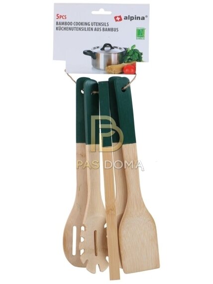Bambukinių virtuvės įrankių rinkinys 30 cm 9