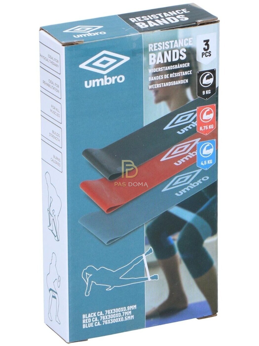 UMBRO Pasipriešinimo gumų rinkinys treniruotėms 5