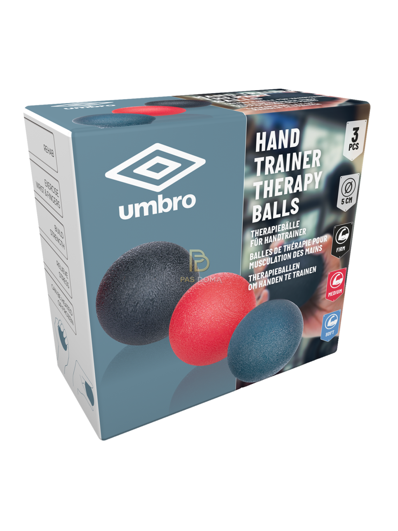 UMBRO Rankų treniravimo ir terapiniai kamuoliukai Ø 5 cm 1