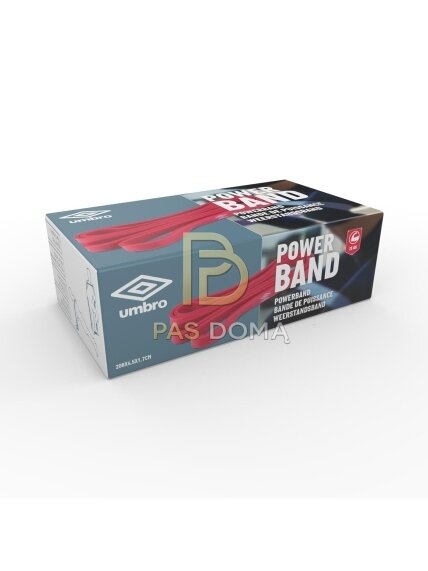 UMBRO Pasipriešinimo guma (Power Band) 25 kg, 208 x 4,5 x 1,7 cm 2