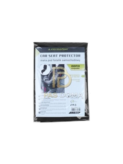 Vaikiškos automobilinės kėdutės apsauginis užtiesalas su daiktų organizatoriumi 3